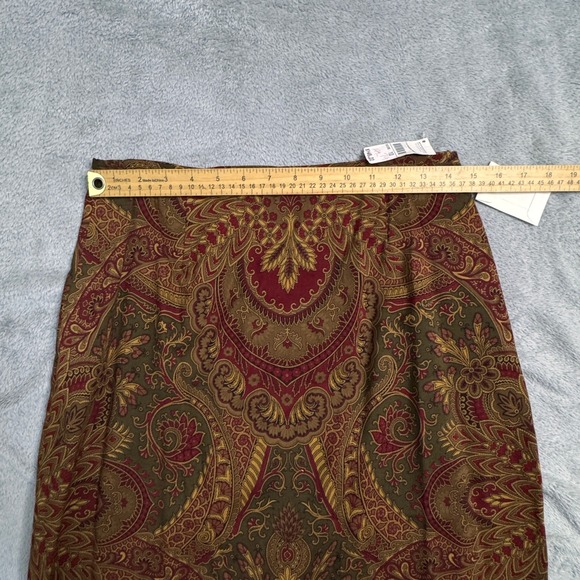 NWT Vintage Talbots Collection Women Size 10 Maxi Skirt Paisley Made in Italy - Picture 10 of 13